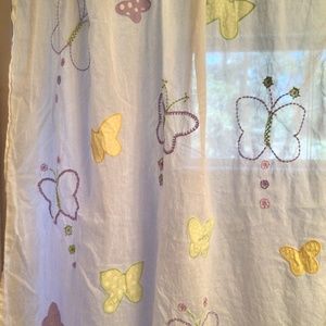 Pottery Barn Kids Butterfly Theme Curtains Panel